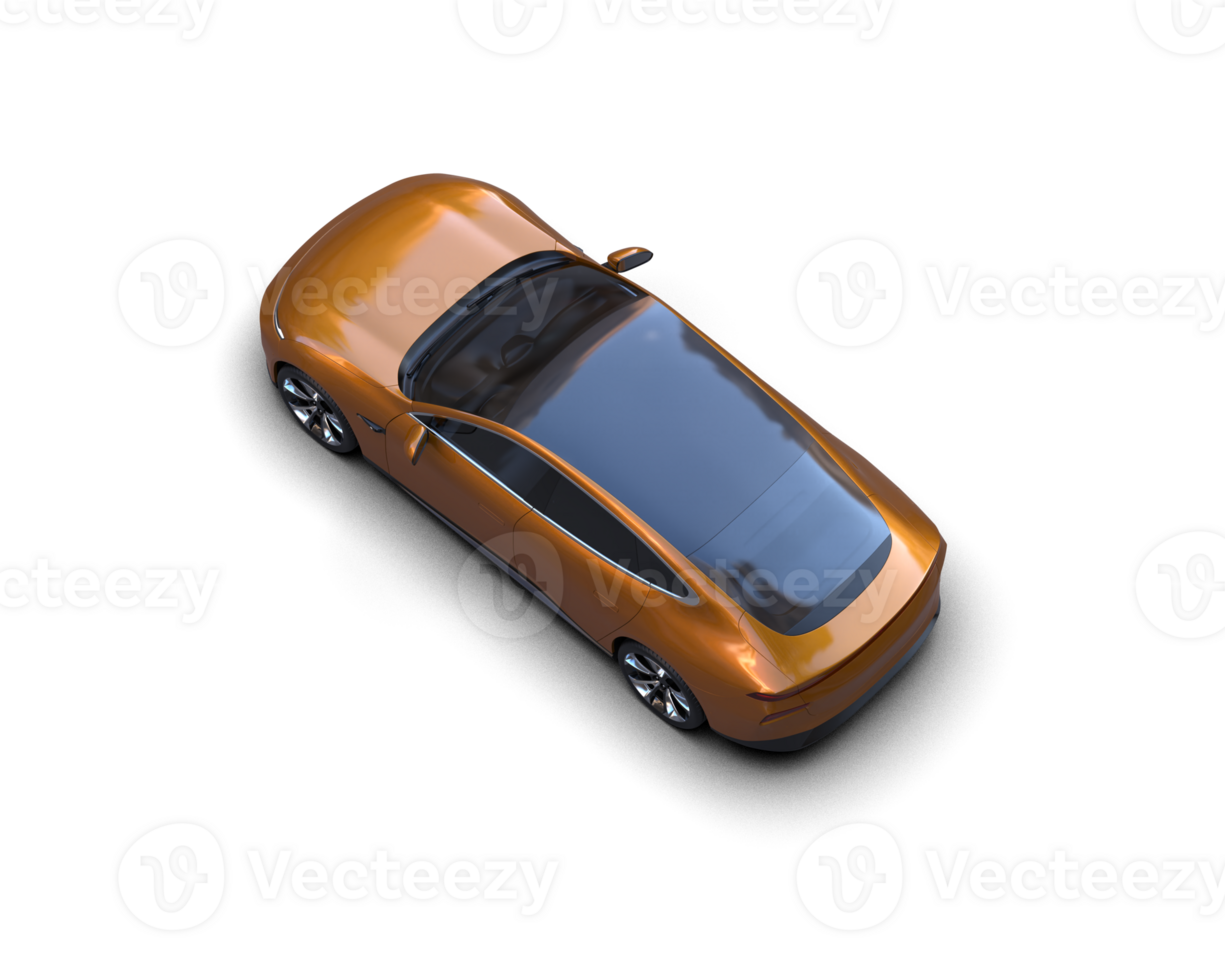 Modern car isolated on background. 3d rendering - illustration png