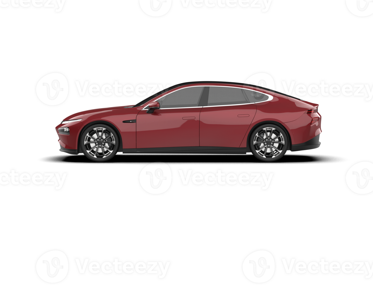 Modern car isolated on background. 3d rendering - illustration png