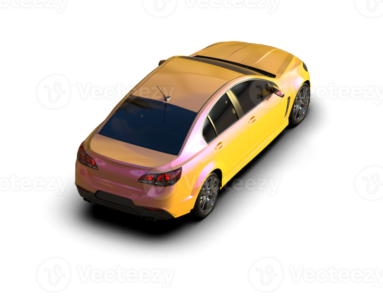 Modern car isolated on background. 3d rendering - illustration png