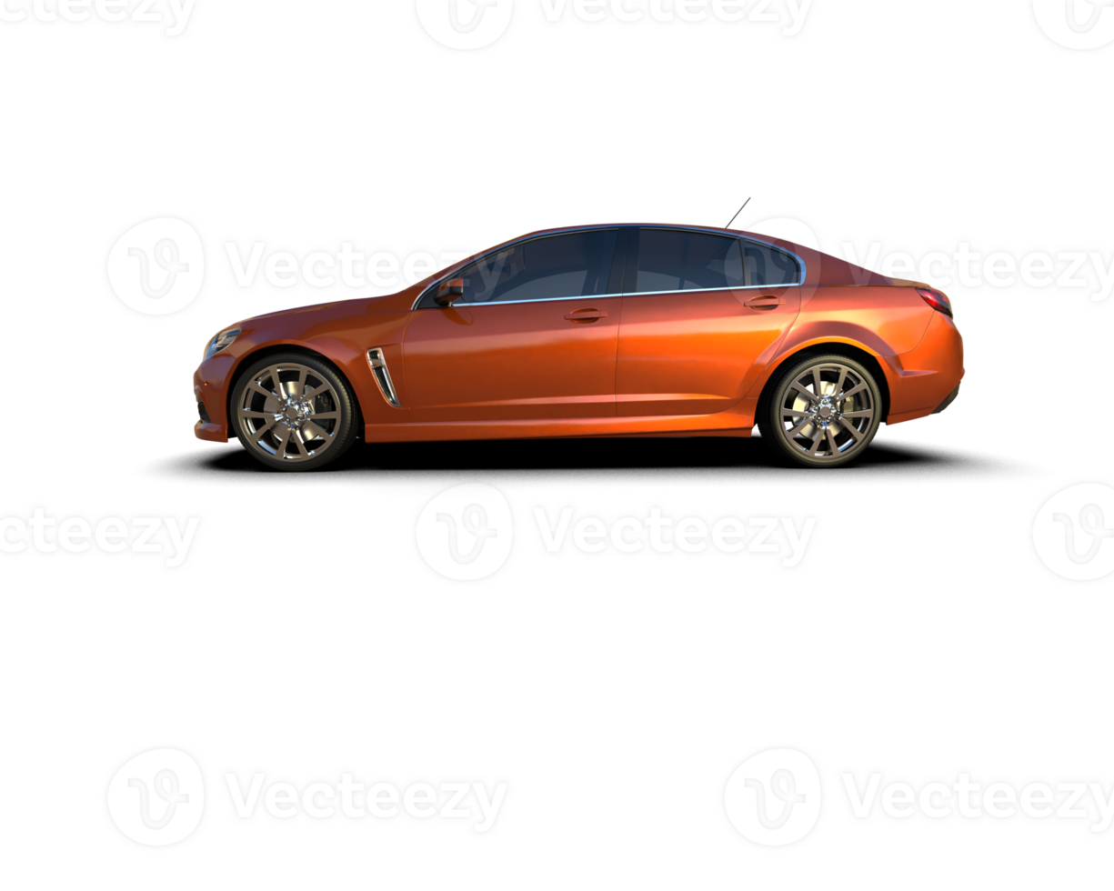 Modern car isolated on background. 3d rendering - illustration png