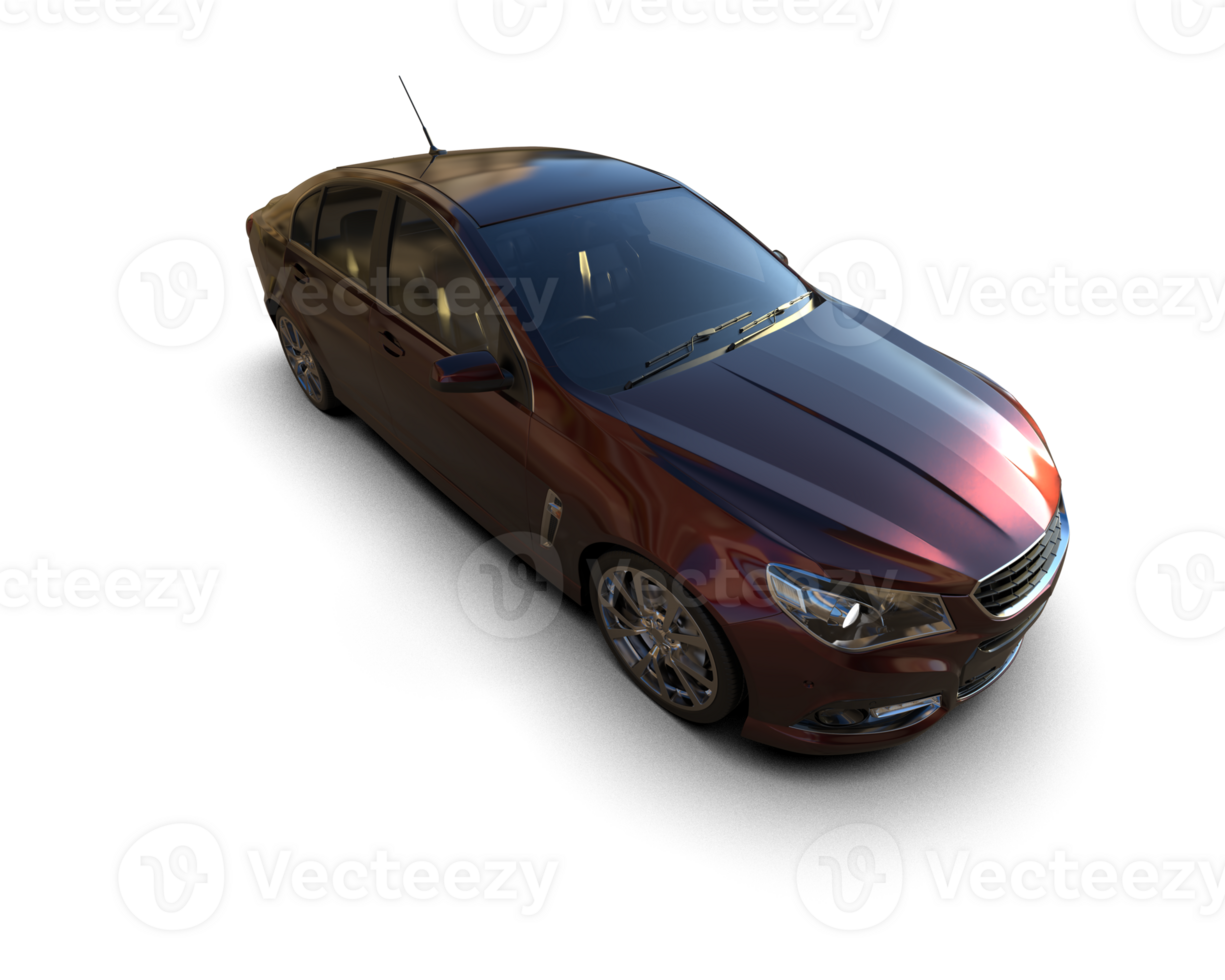 Modern car isolated on background. 3d rendering - illustration png