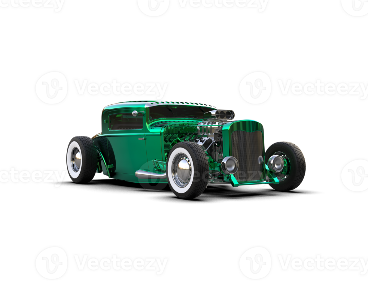 Muscle car isolated on background. 3d rendering - illustration png