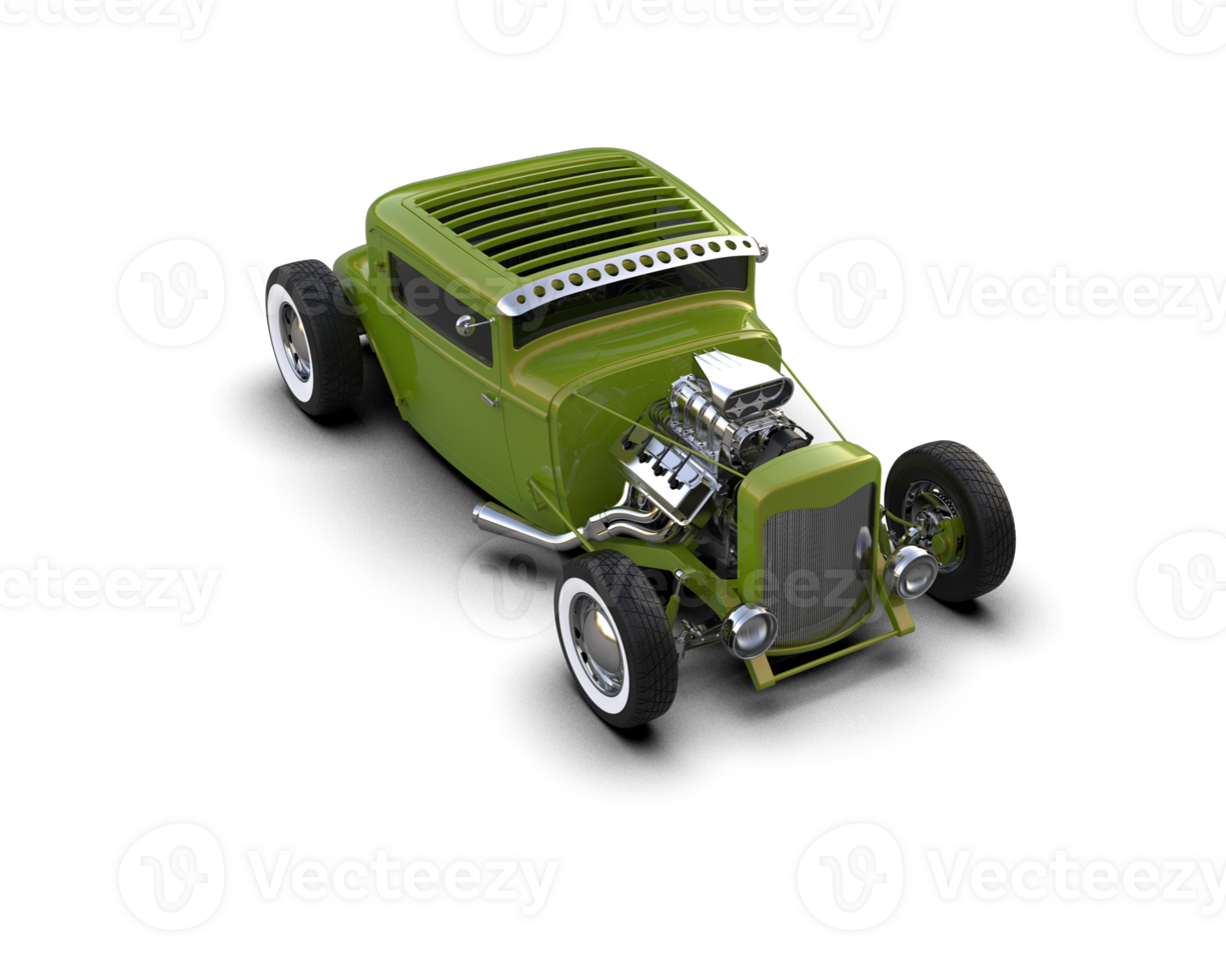 Muscle car isolated on background. 3d rendering - illustration png