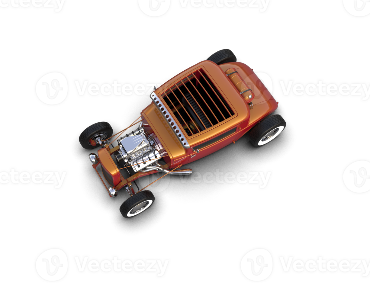 Muscle car isolated on background. 3d rendering - illustration png