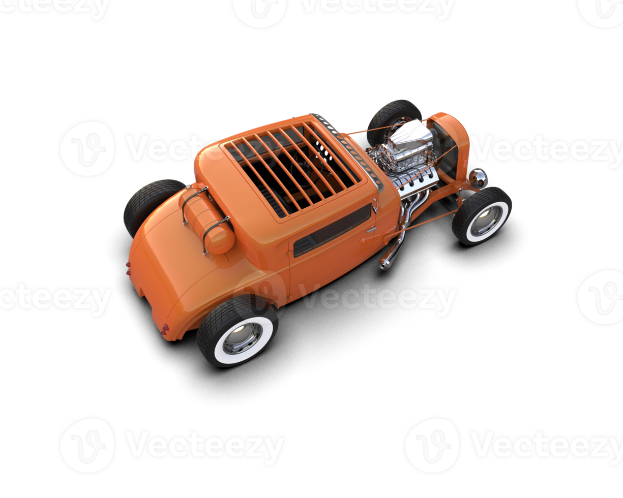 Muscle car isolated on background. 3d rendering - illustration png