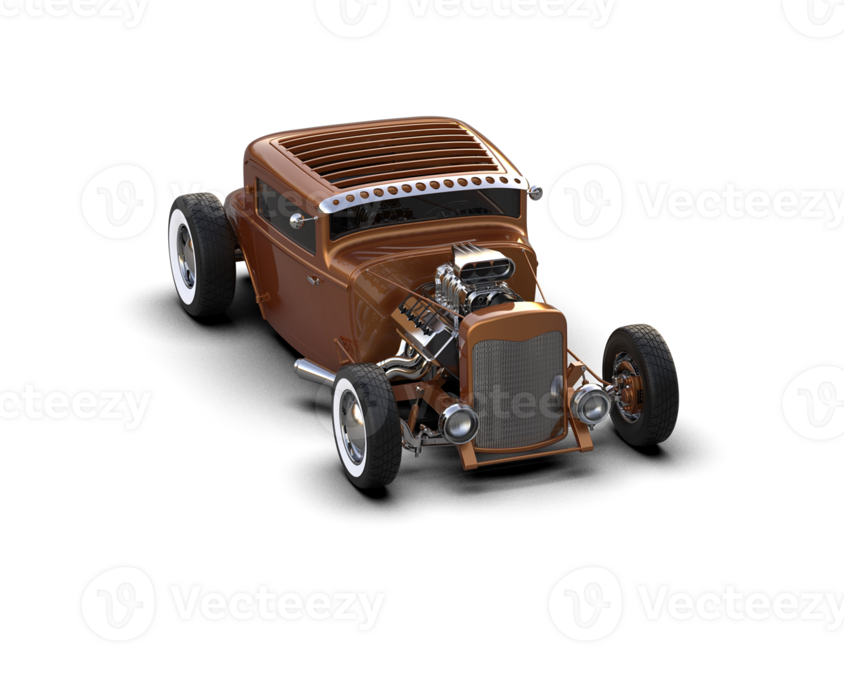Muscle car isolated on background. 3d rendering - illustration png