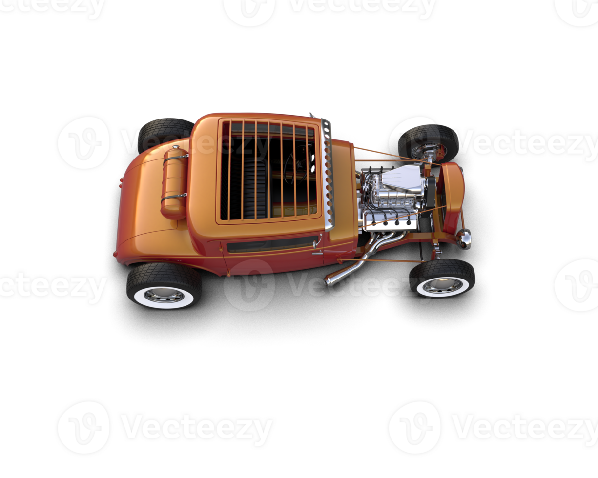 Muscle car isolated on background. 3d rendering - illustration png