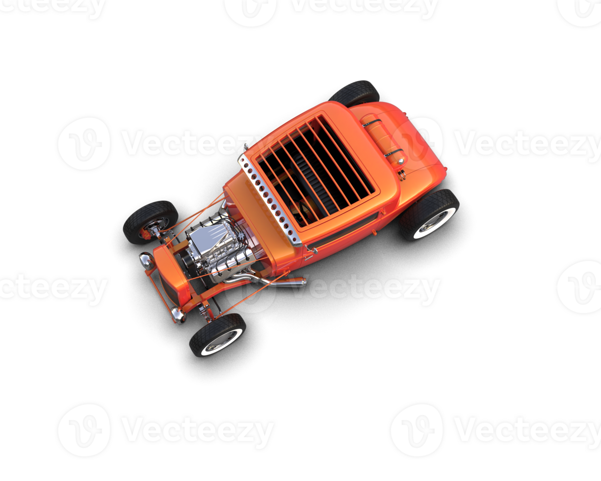 Muscle car isolated on background. 3d rendering - illustration png