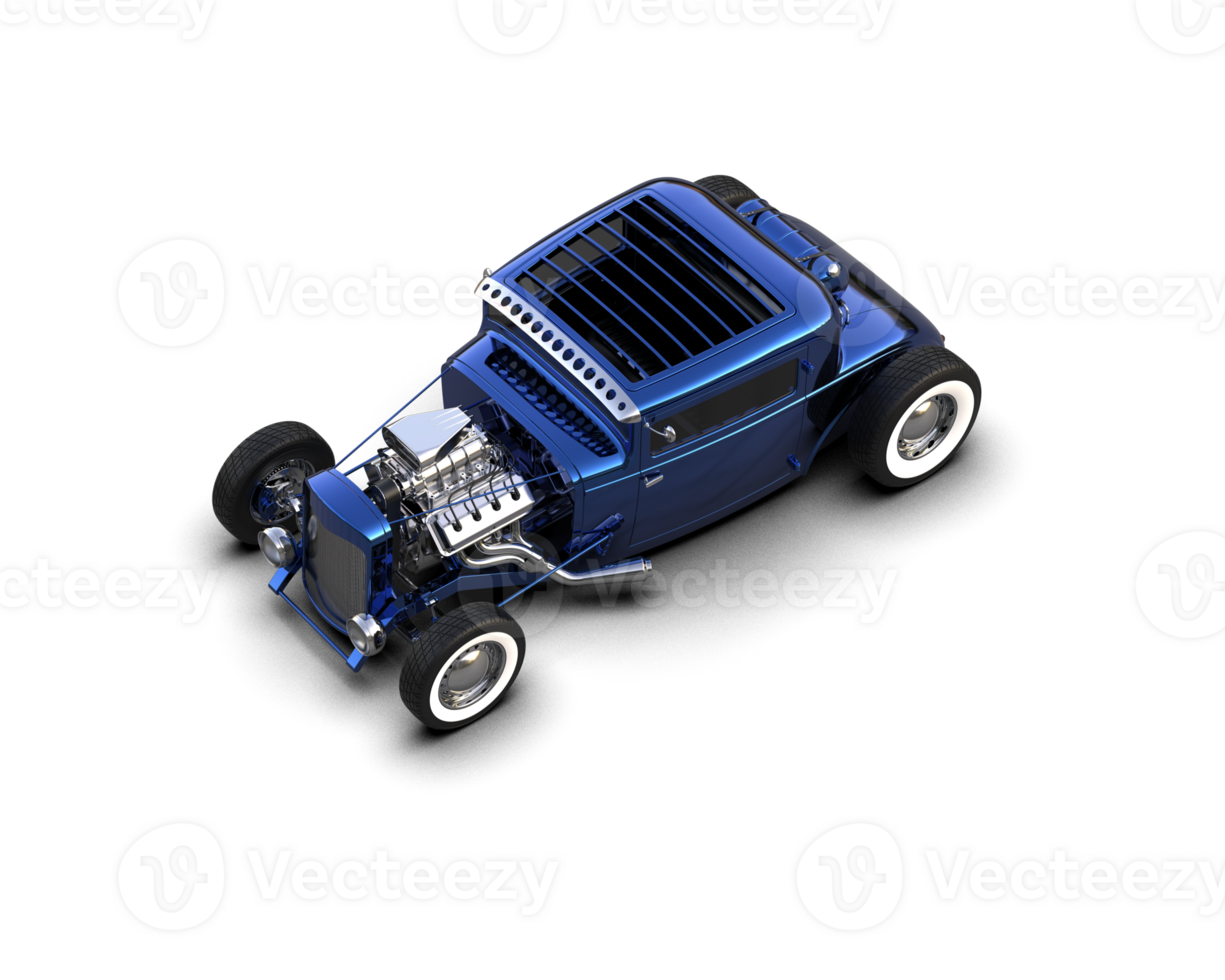Muscle car isolated on background. 3d rendering - illustration png