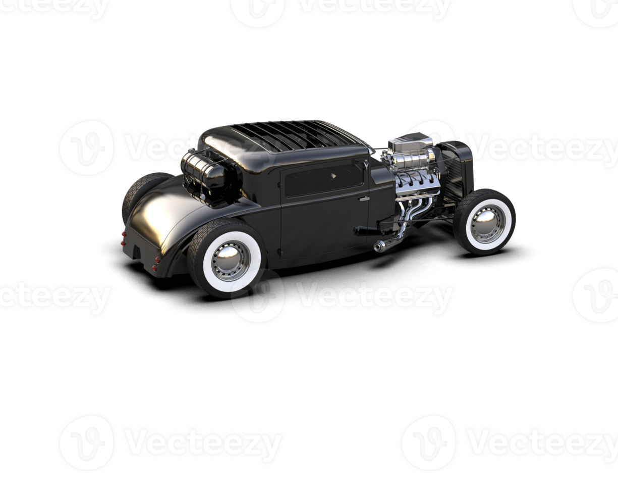 Muscle car isolated on background. 3d rendering - illustration png