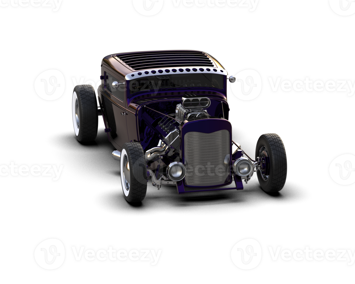 Muscle car isolated on background. 3d rendering - illustration png
