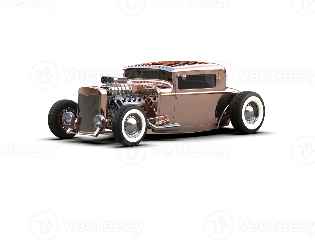 Muscle car isolated on background. 3d rendering - illustration png