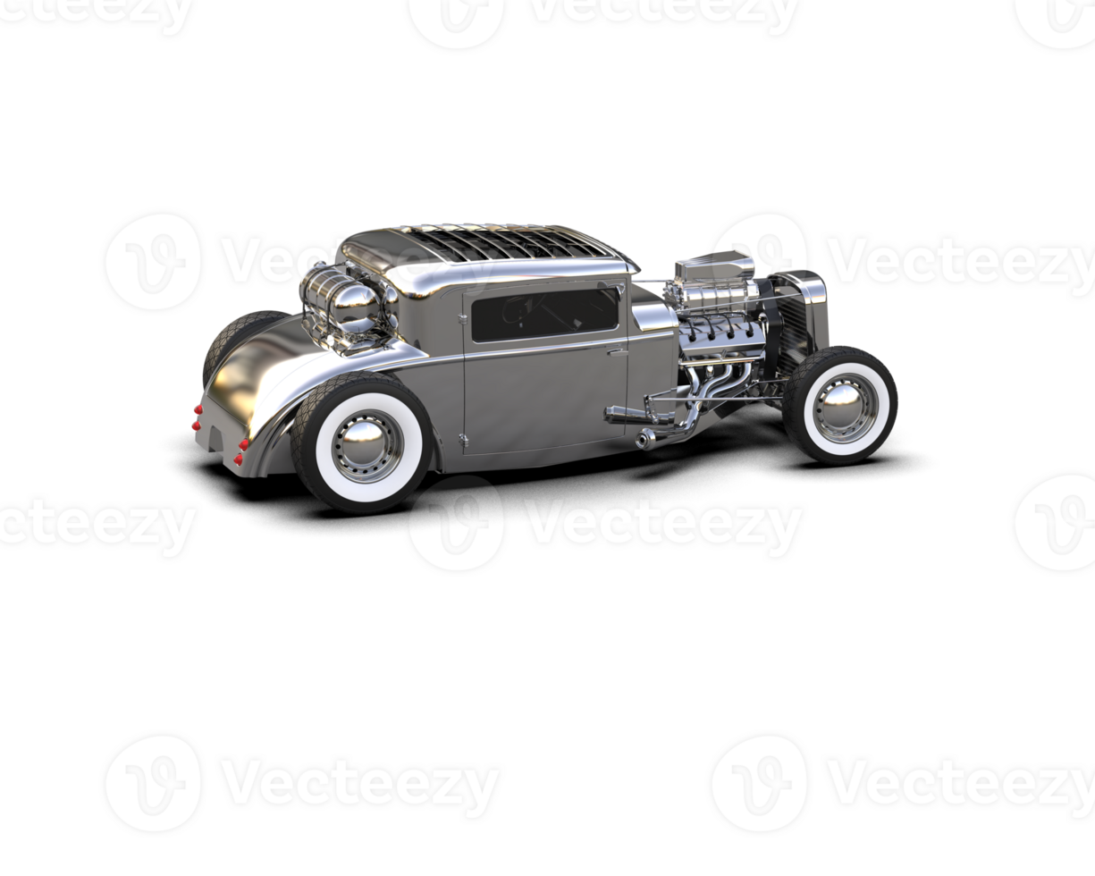 Muscle car isolated on background. 3d rendering - illustration png