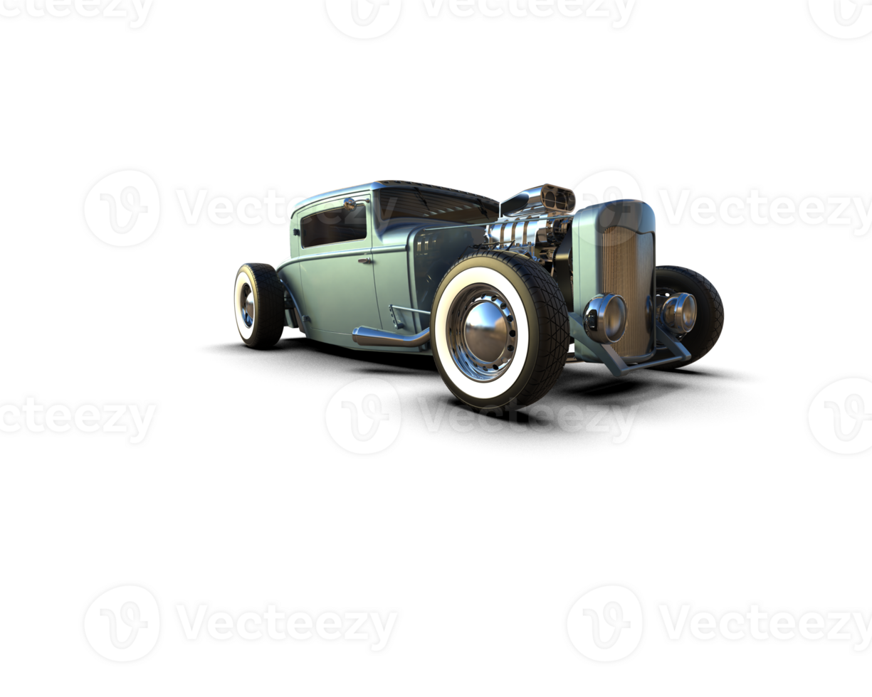 Muscle car isolated on background. 3d rendering - illustration png