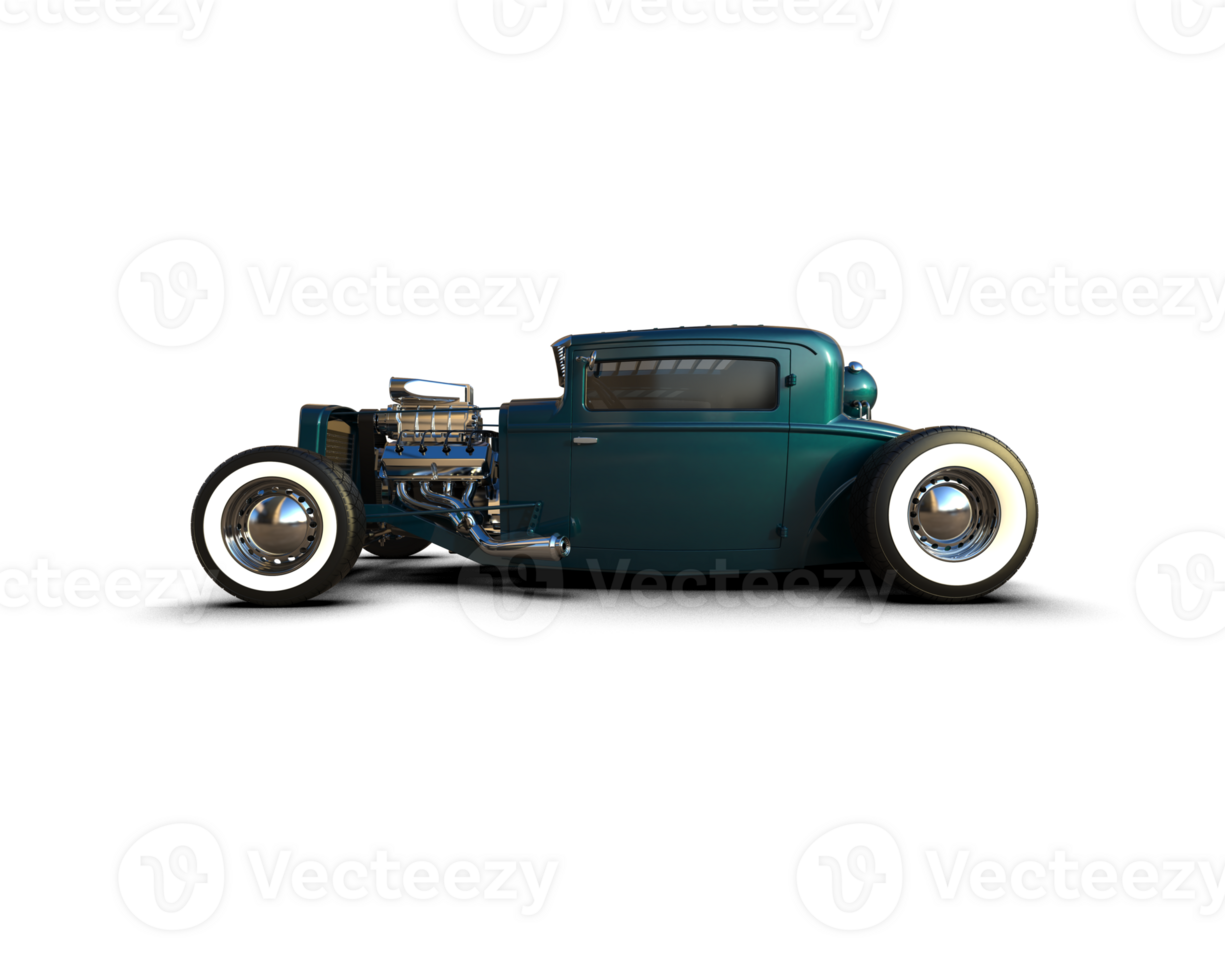 Muscle car isolated on background. 3d rendering - illustration png