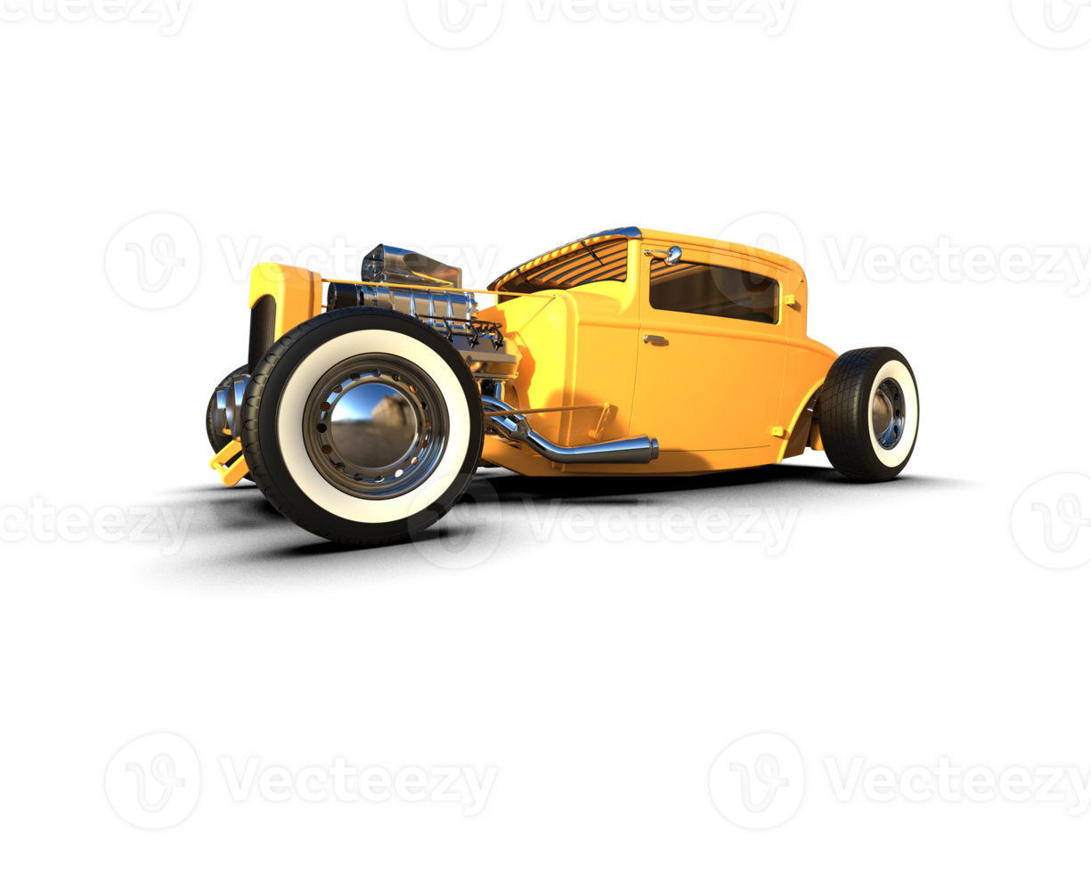 Muscle car isolated on background. 3d rendering - illustration png