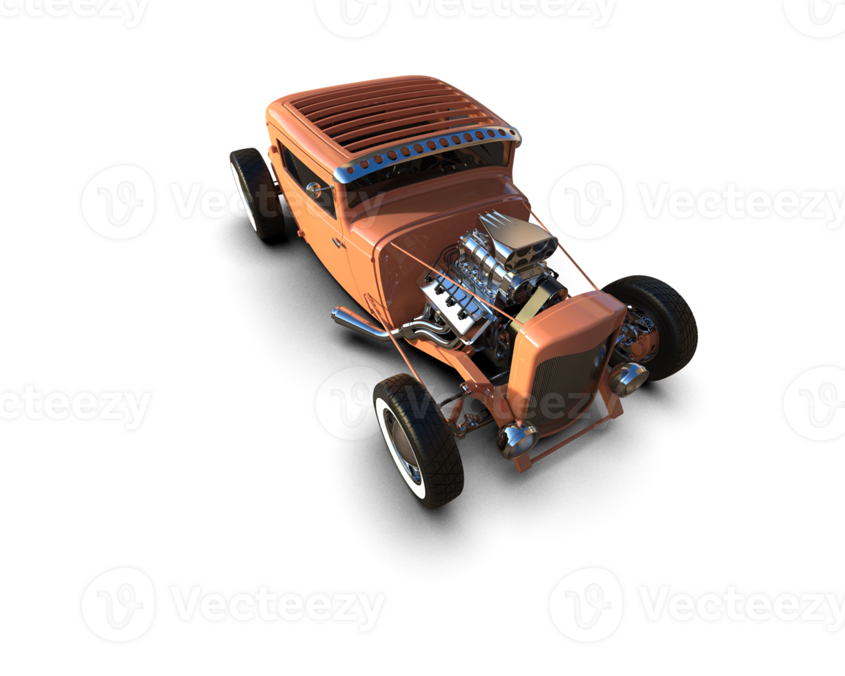 Muscle car isolated on background. 3d rendering - illustration png
