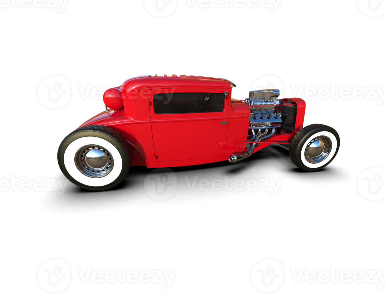 Muscle car isolated on background. 3d rendering - illustration png