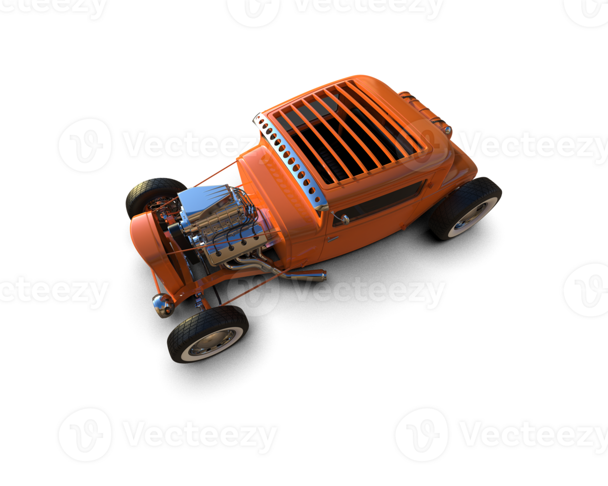 Muscle car isolated on background. 3d rendering - illustration png