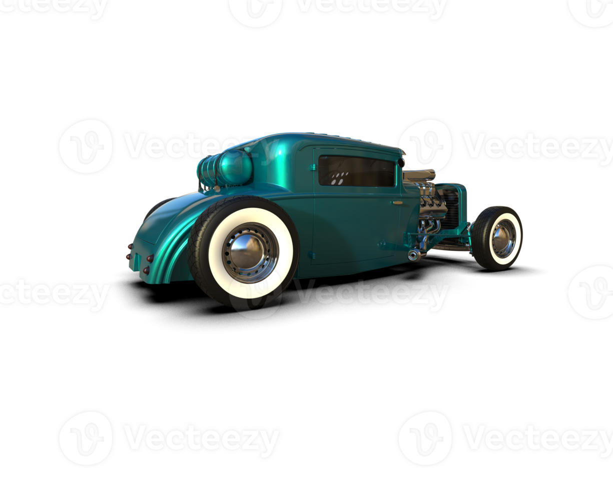 Muscle car isolated on background. 3d rendering - illustration png