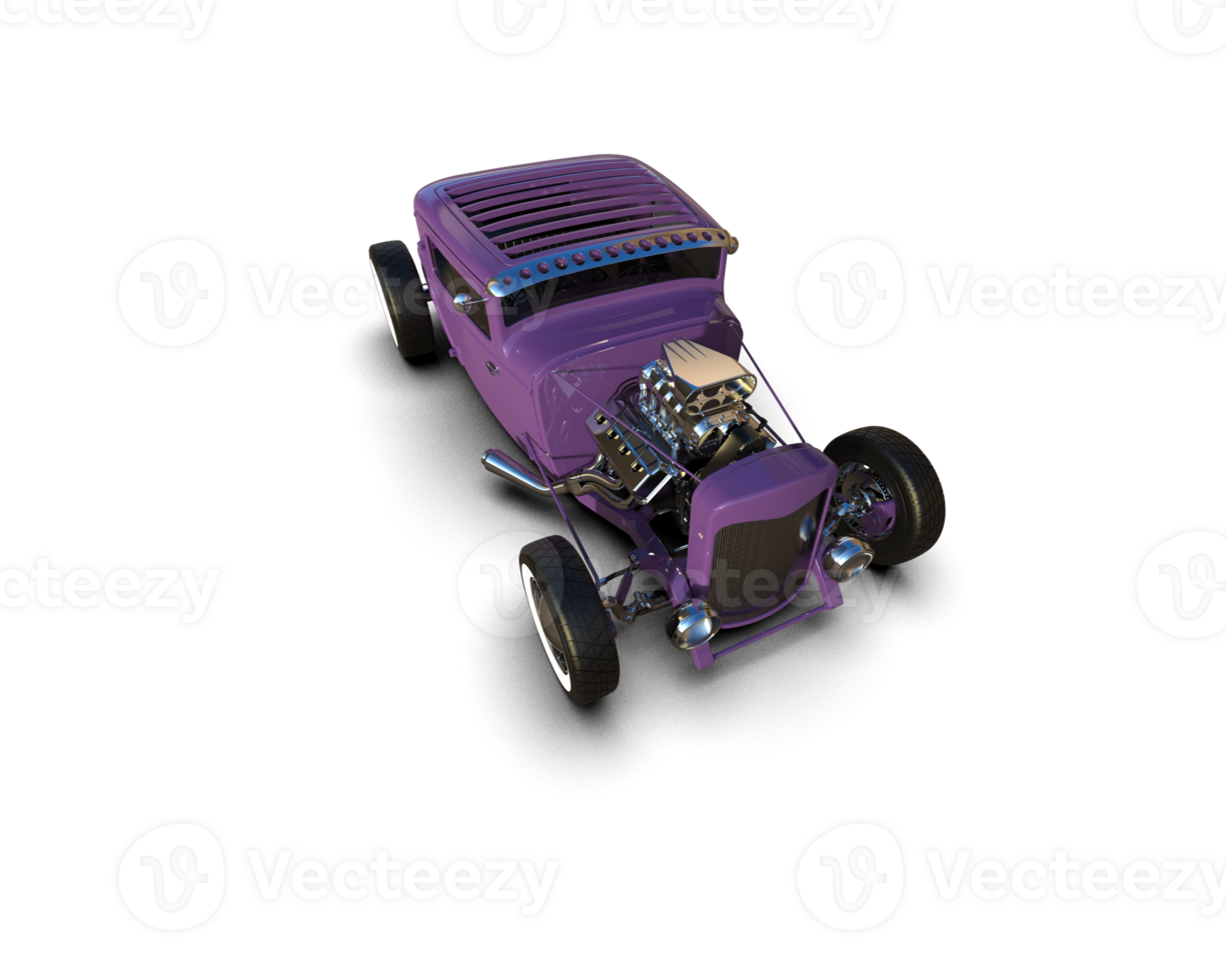 Muscle car isolated on background. 3d rendering - illustration png