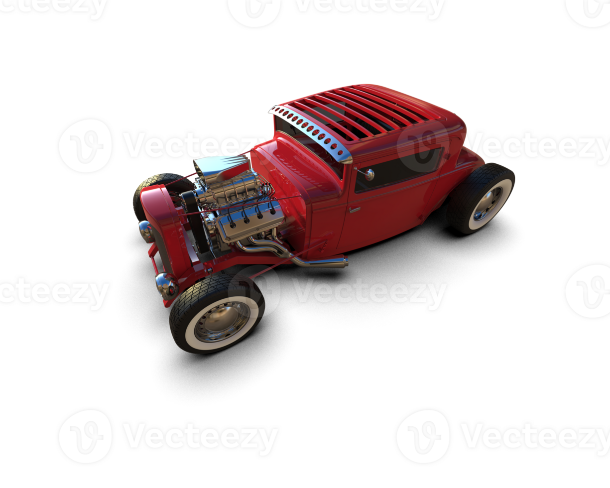 Muscle car isolated on background. 3d rendering - illustration png