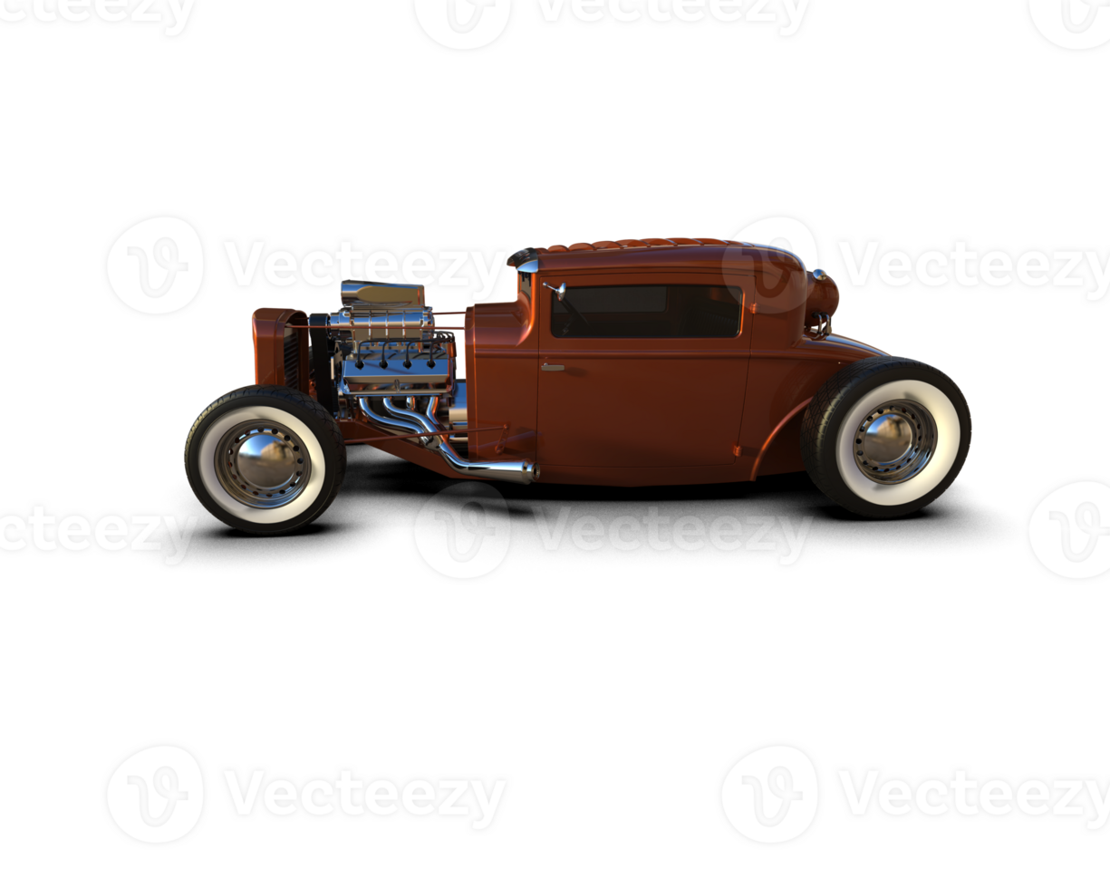 Muscle car isolated on background. 3d rendering - illustration png