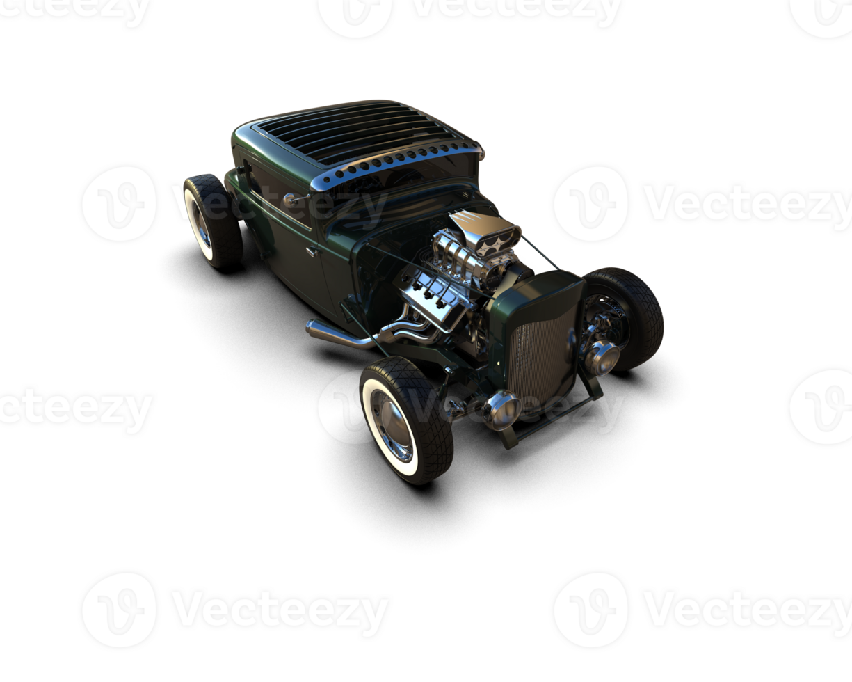Muscle car isolated on background. 3d rendering - illustration png