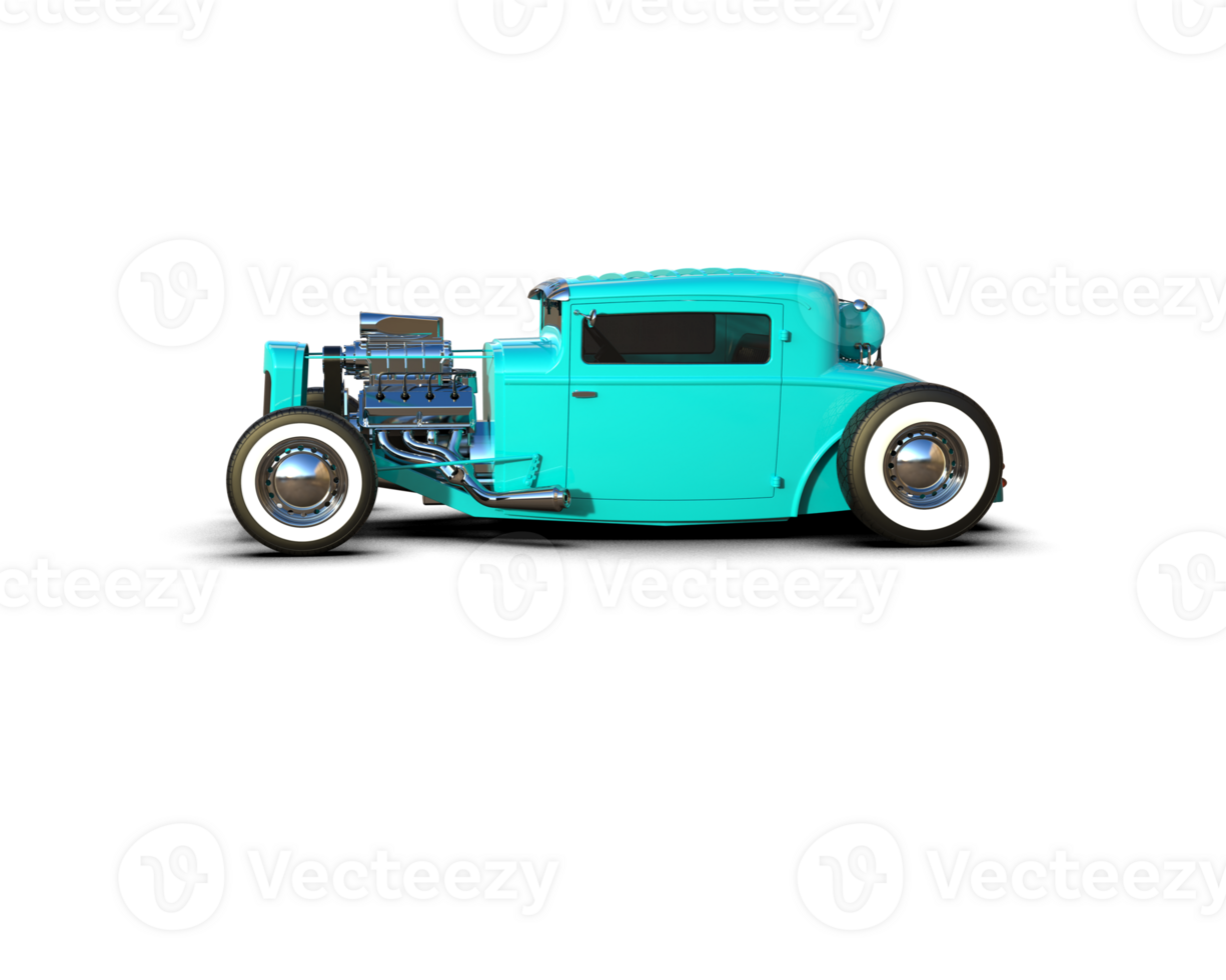 Muscle car isolated on background. 3d rendering - illustration png
