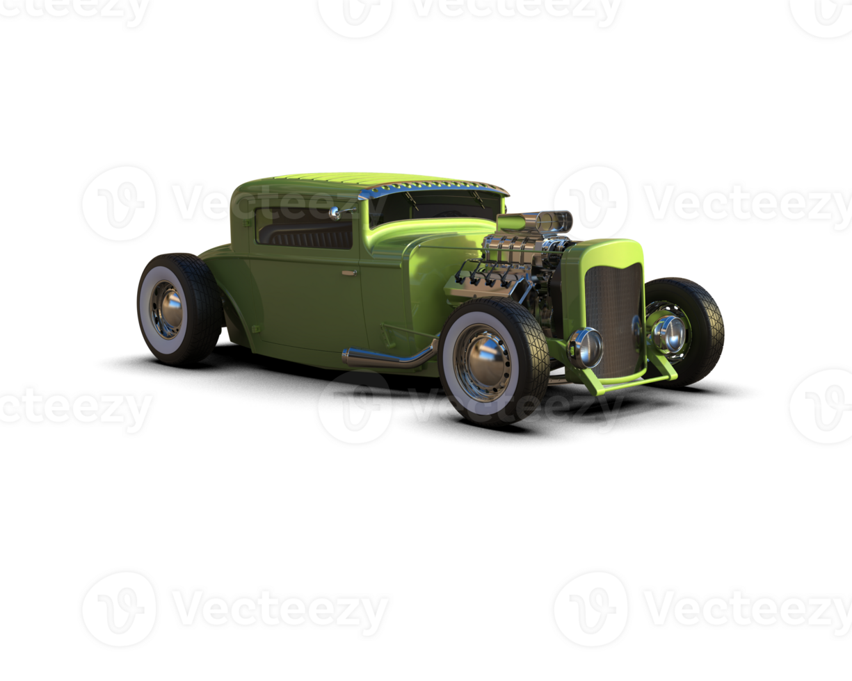 Muscle car isolated on background. 3d rendering - illustration png