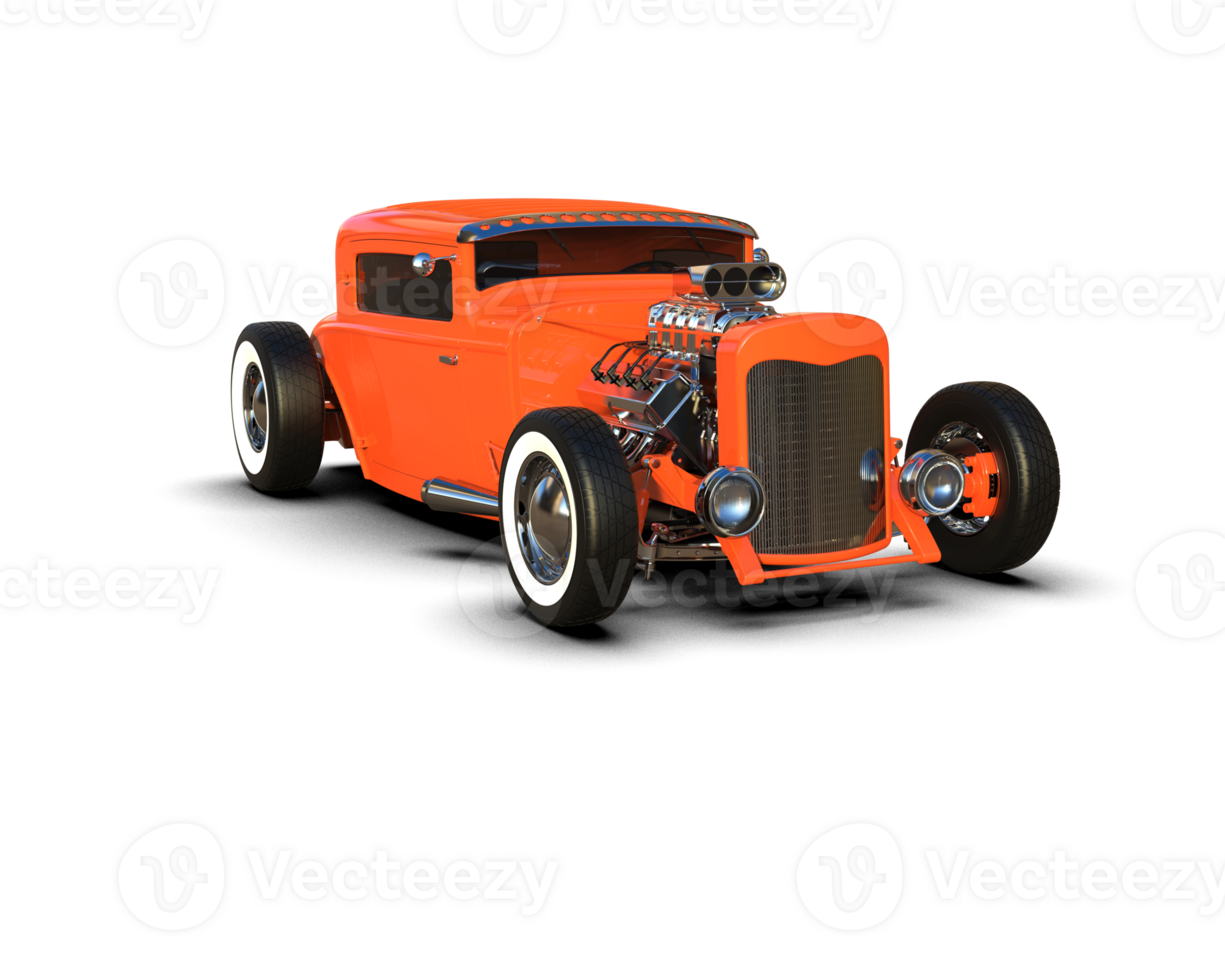 Muscle car isolated on background. 3d rendering - illustration png