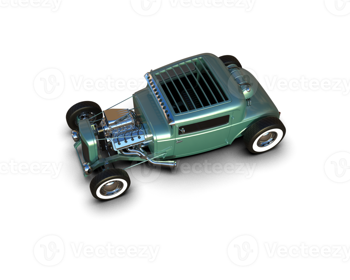 Muscle car isolated on background. 3d rendering - illustration png