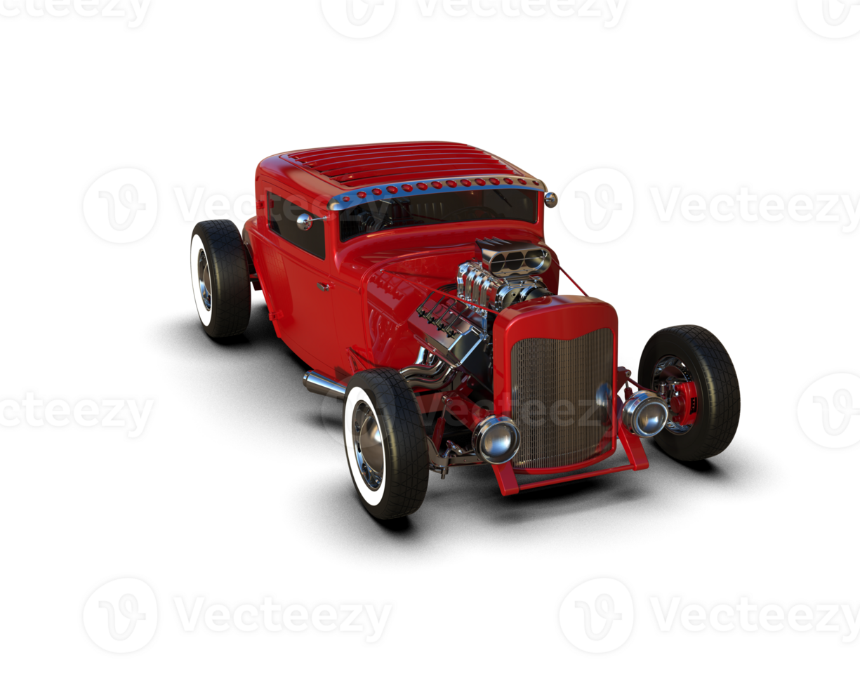 Muscle car isolated on background. 3d rendering - illustration png