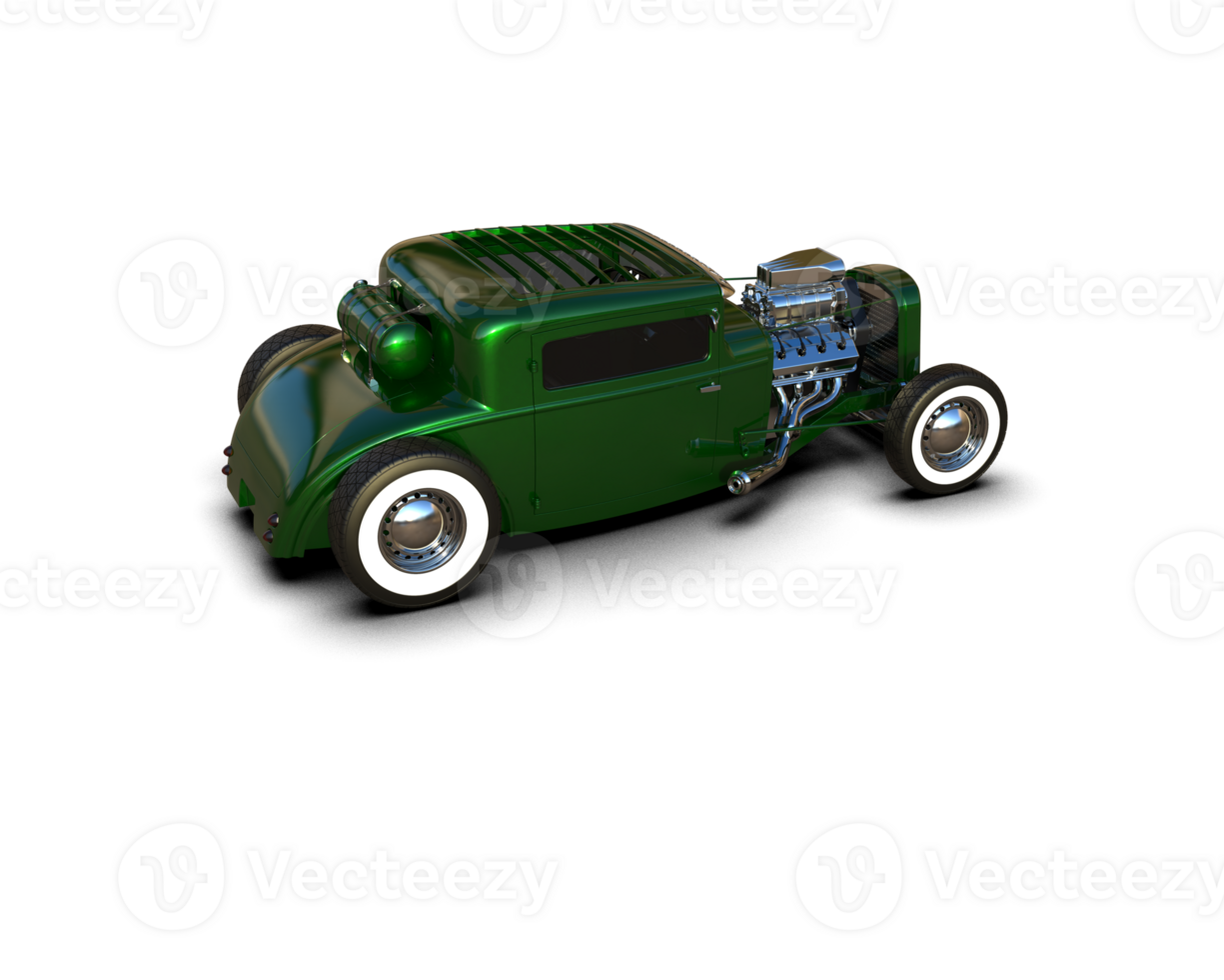 Muscle car isolated on background. 3d rendering - illustration png