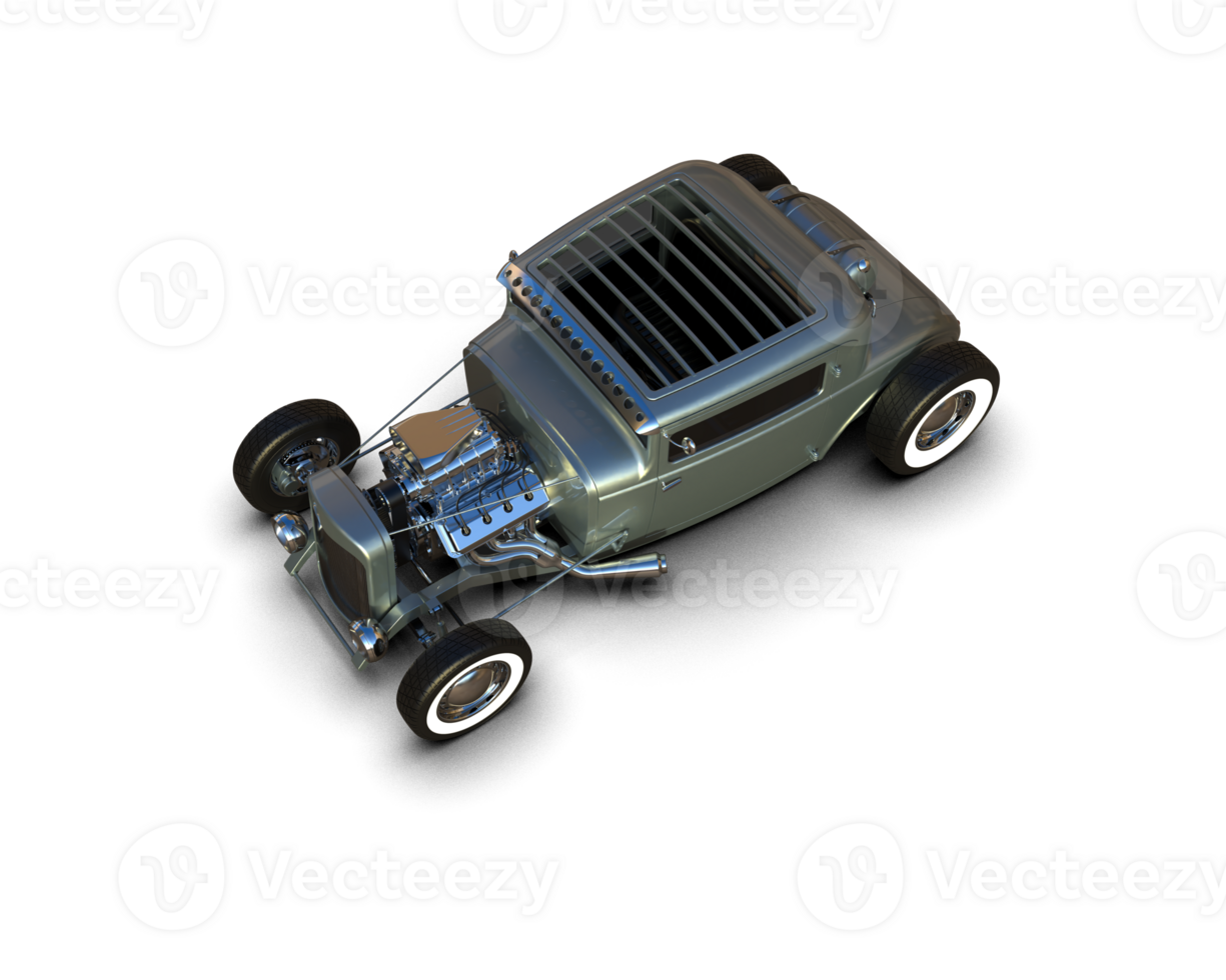Muscle car isolated on background. 3d rendering - illustration png