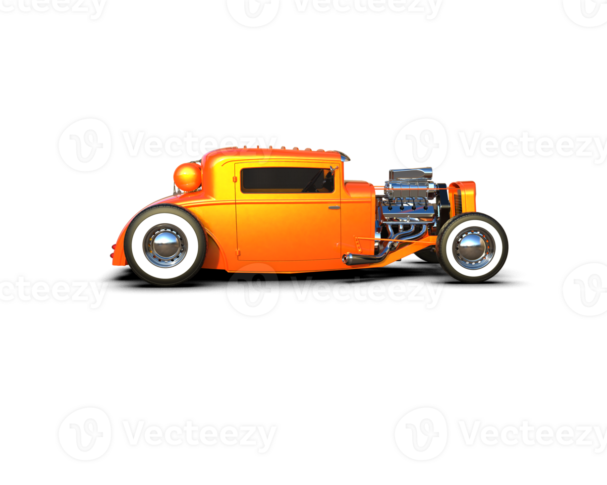 Muscle car isolated on background. 3d rendering - illustration png