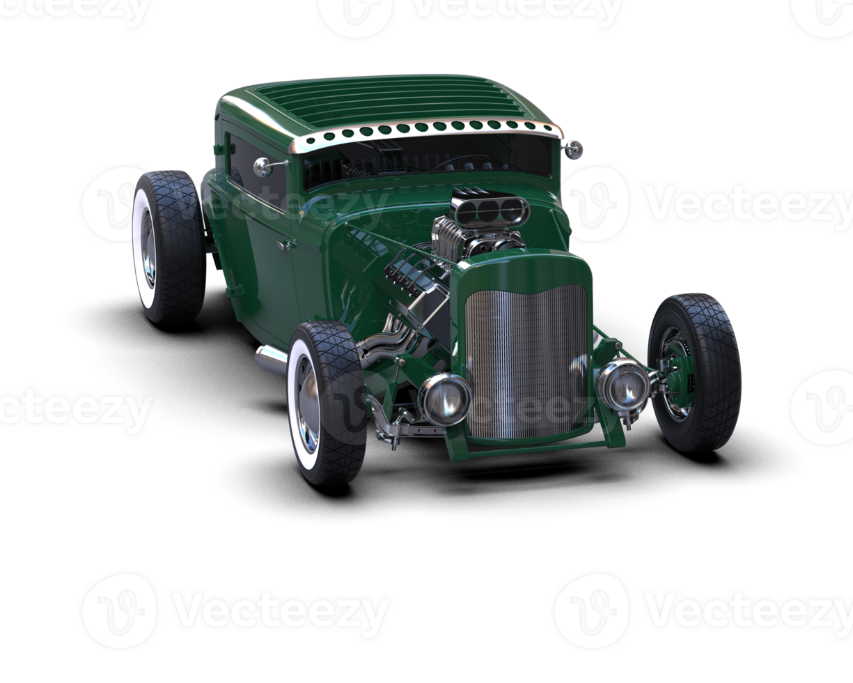 Muscle car isolated on background. 3d rendering - illustration png
