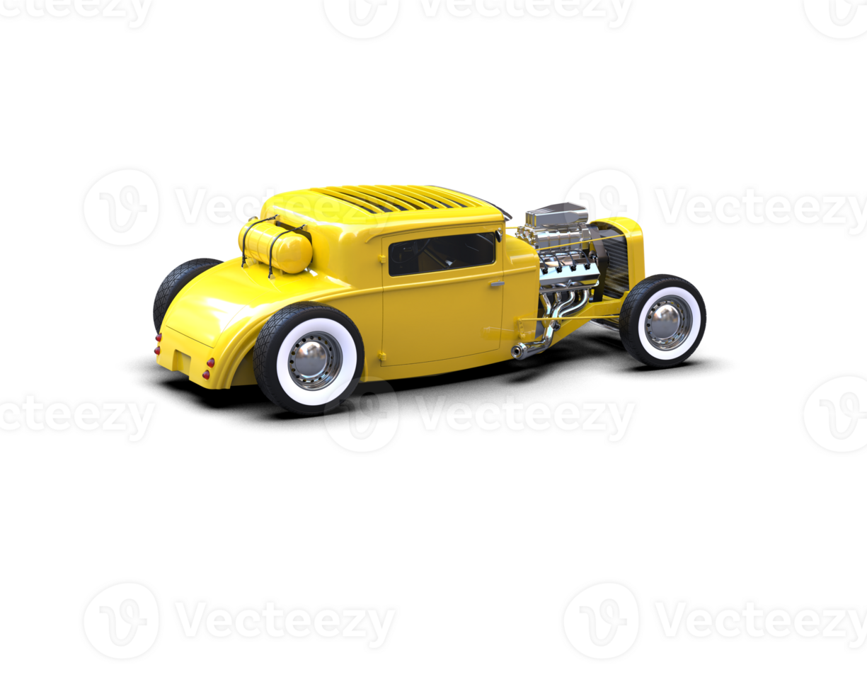 Muscle car isolated on background. 3d rendering - illustration png