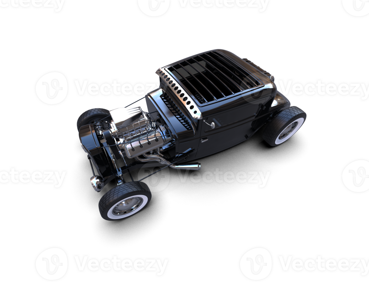 Muscle car isolated on background. 3d rendering - illustration png