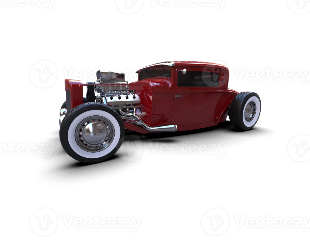 Muscle car isolated on background. 3d rendering - illustration png
