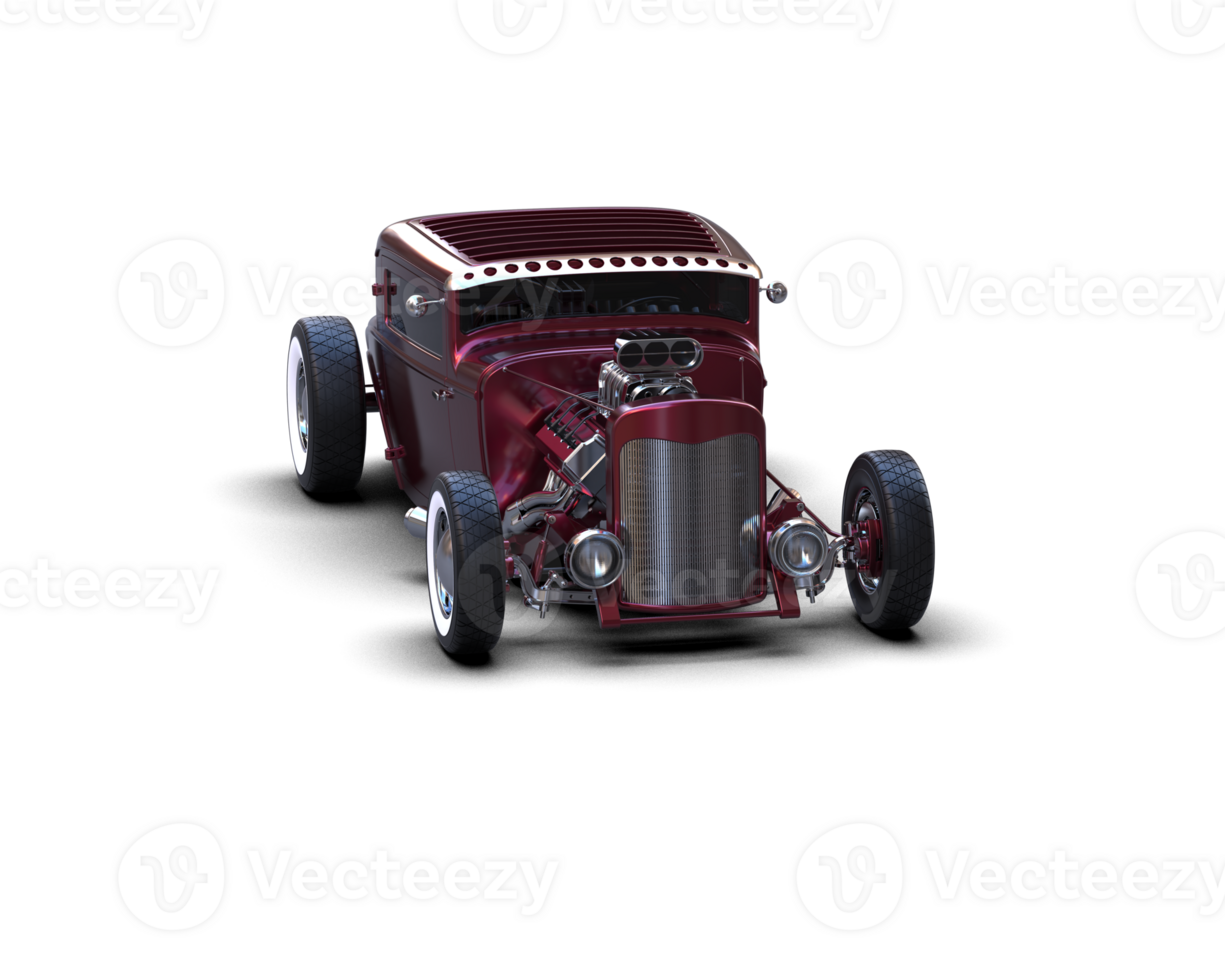 Muscle car isolated on background. 3d rendering - illustration png
