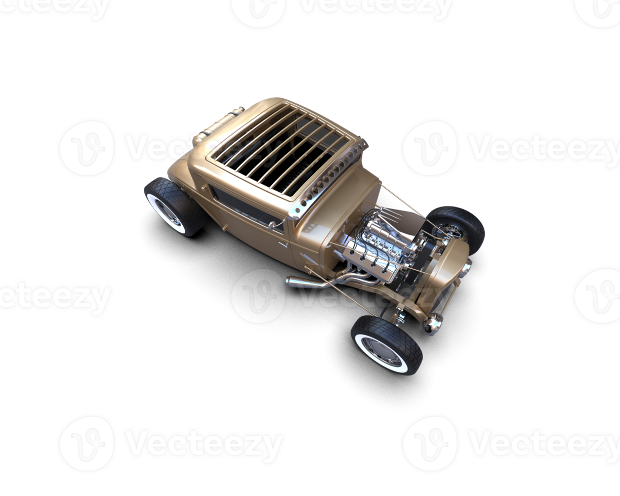 Muscle car isolated on background. 3d rendering - illustration png