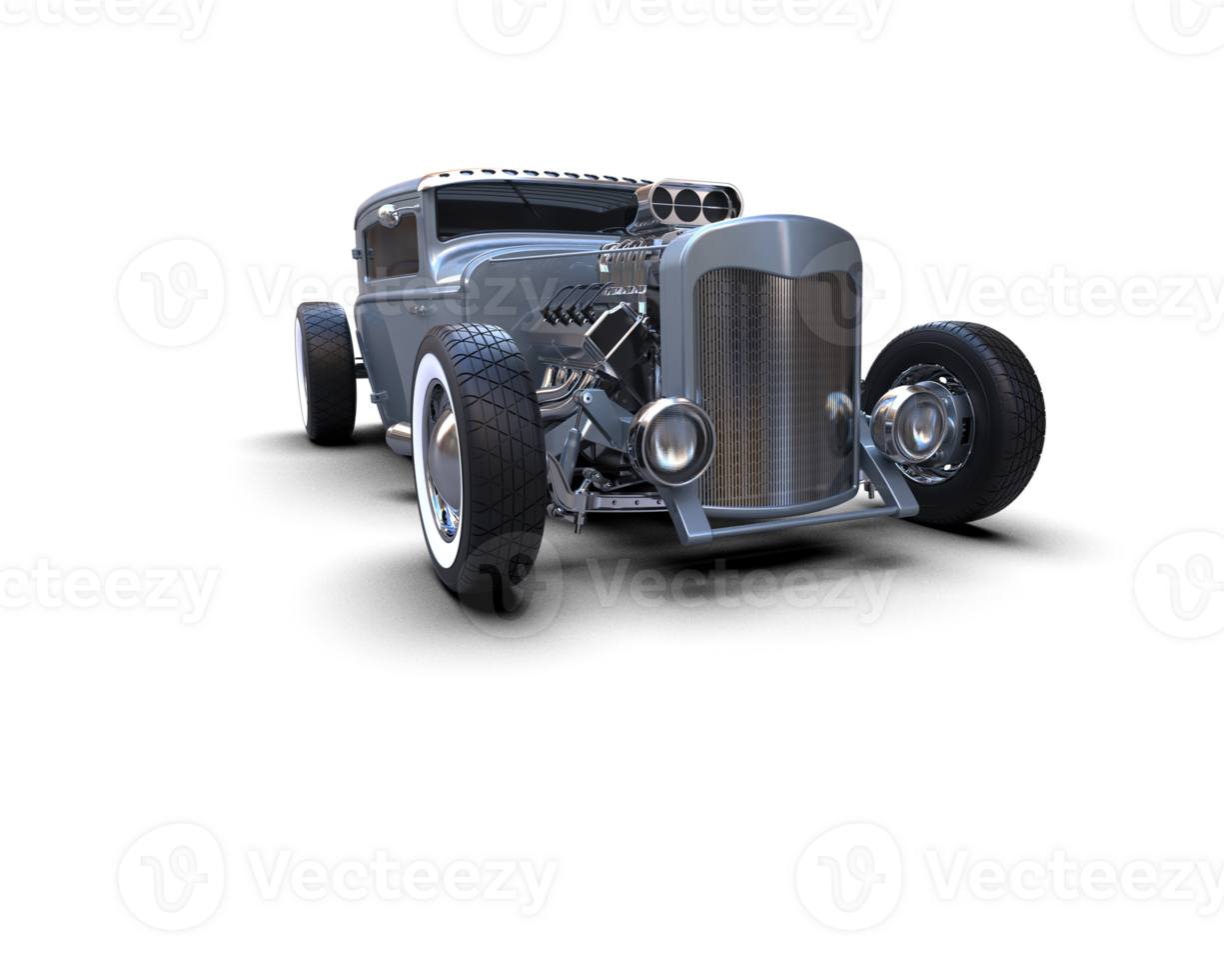 Muscle car isolated on background. 3d rendering - illustration png