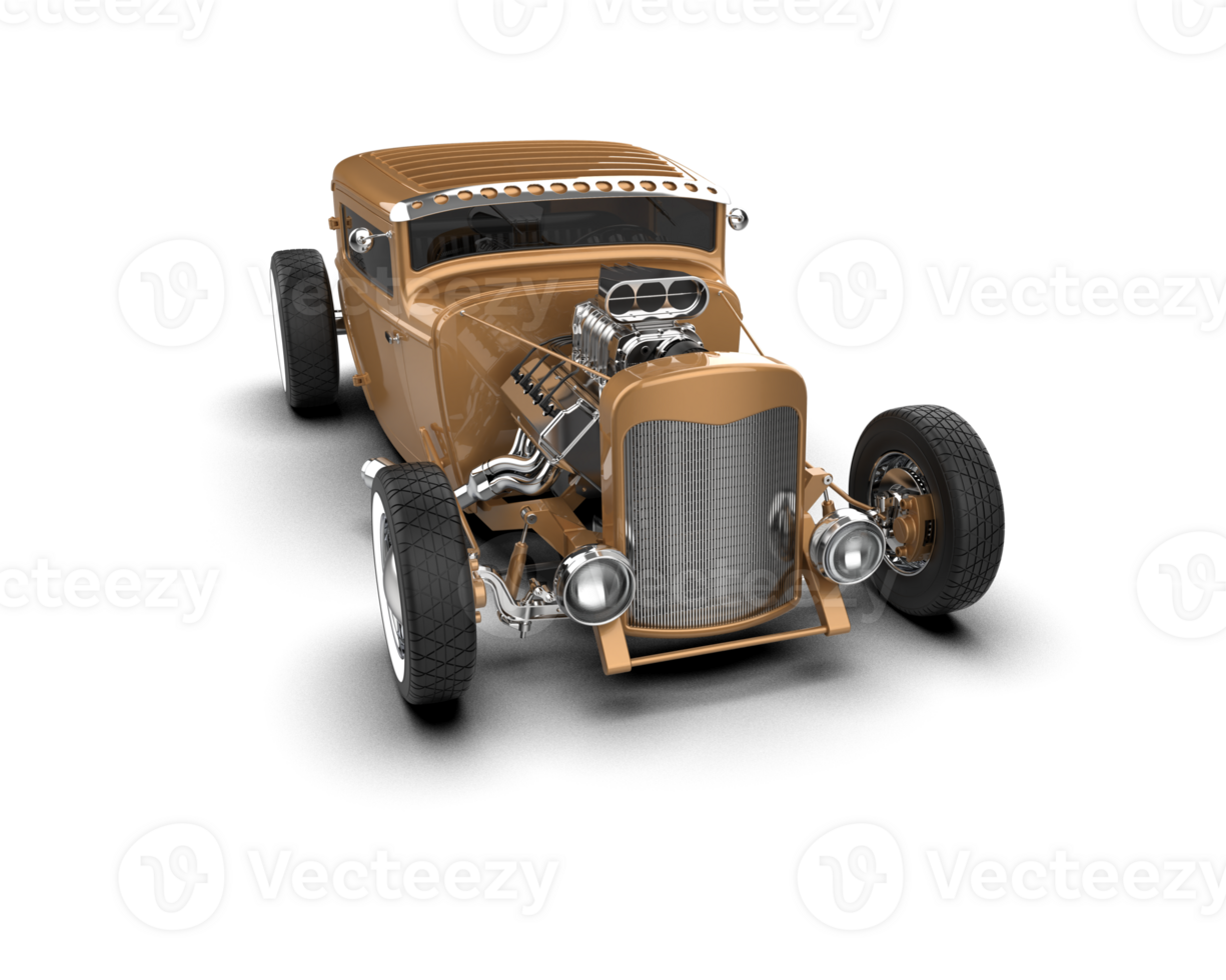 Muscle car isolated on background. 3d rendering - illustration png