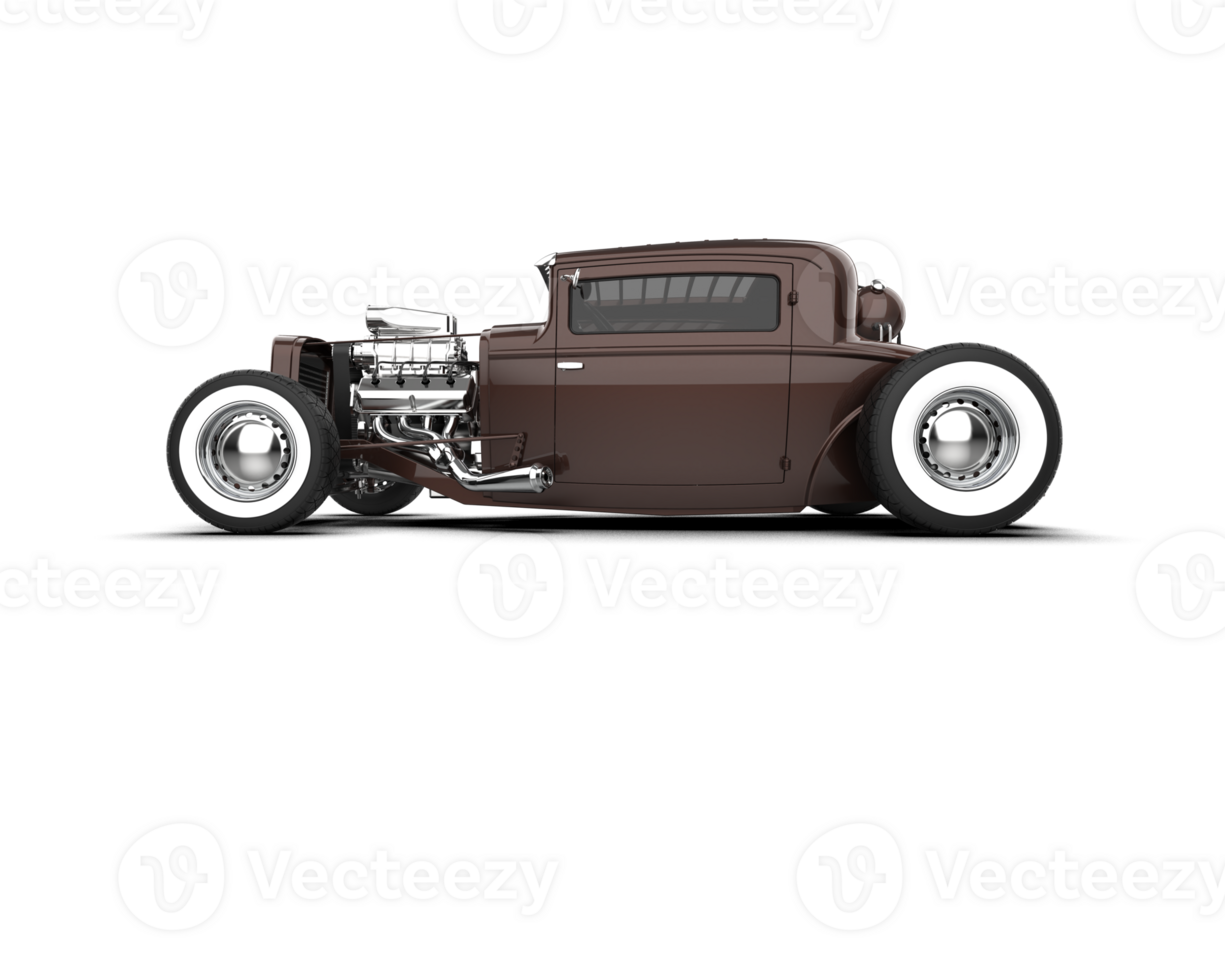 Muscle car isolated on background. 3d rendering - illustration png
