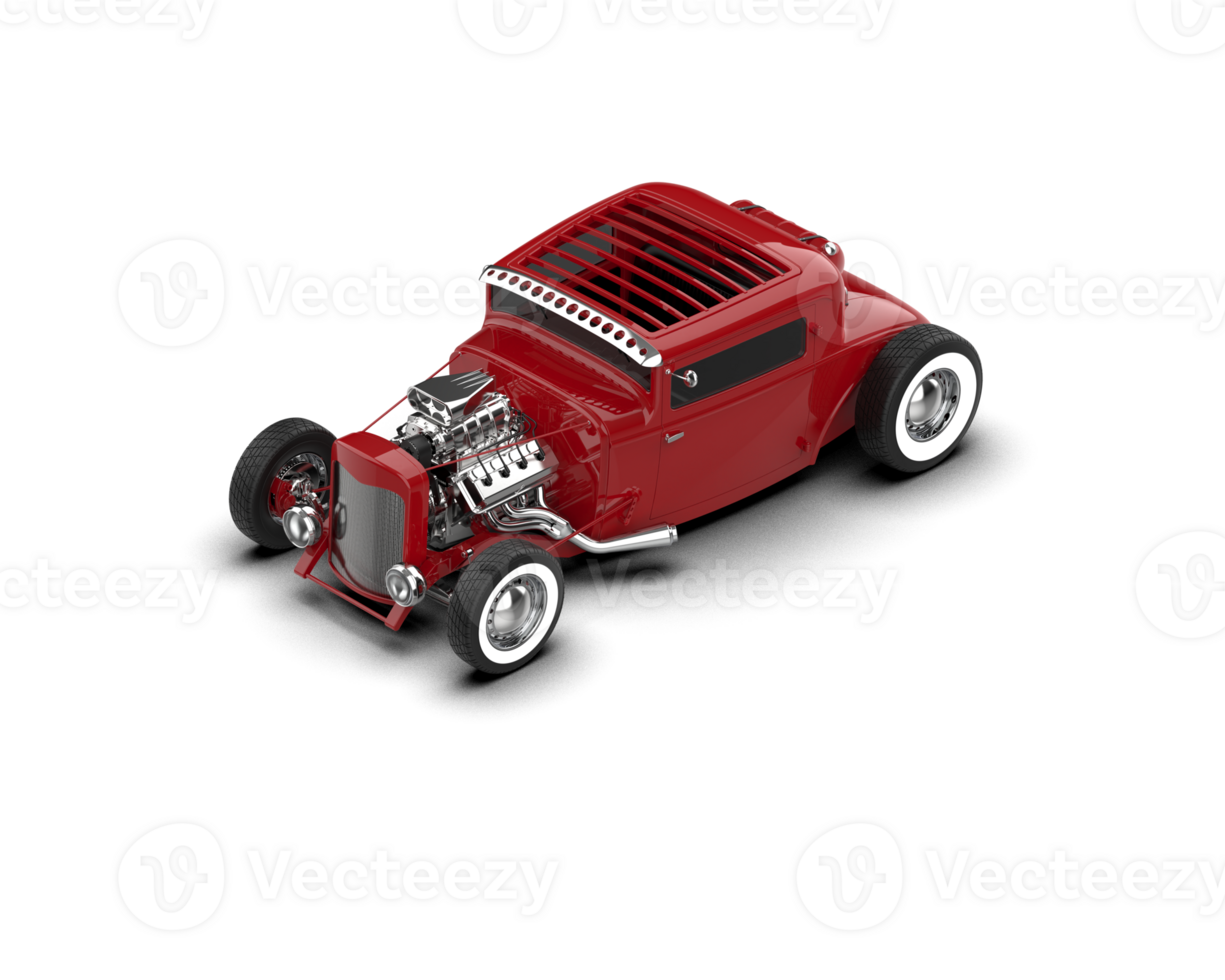 Muscle car isolated on background. 3d rendering - illustration png