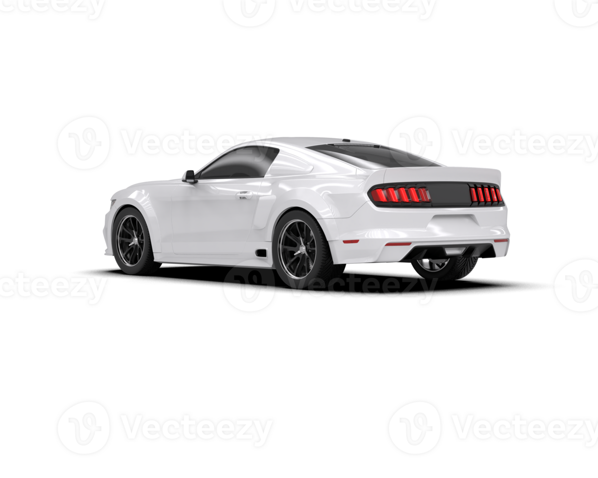 Muscle car isolated on background. 3d rendering - illustration png
