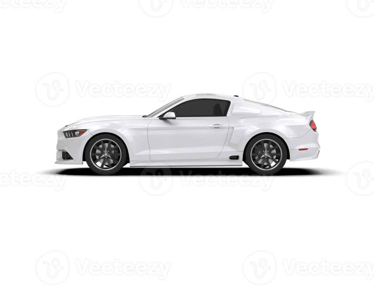 Muscle car isolated on background. 3d rendering - illustration png