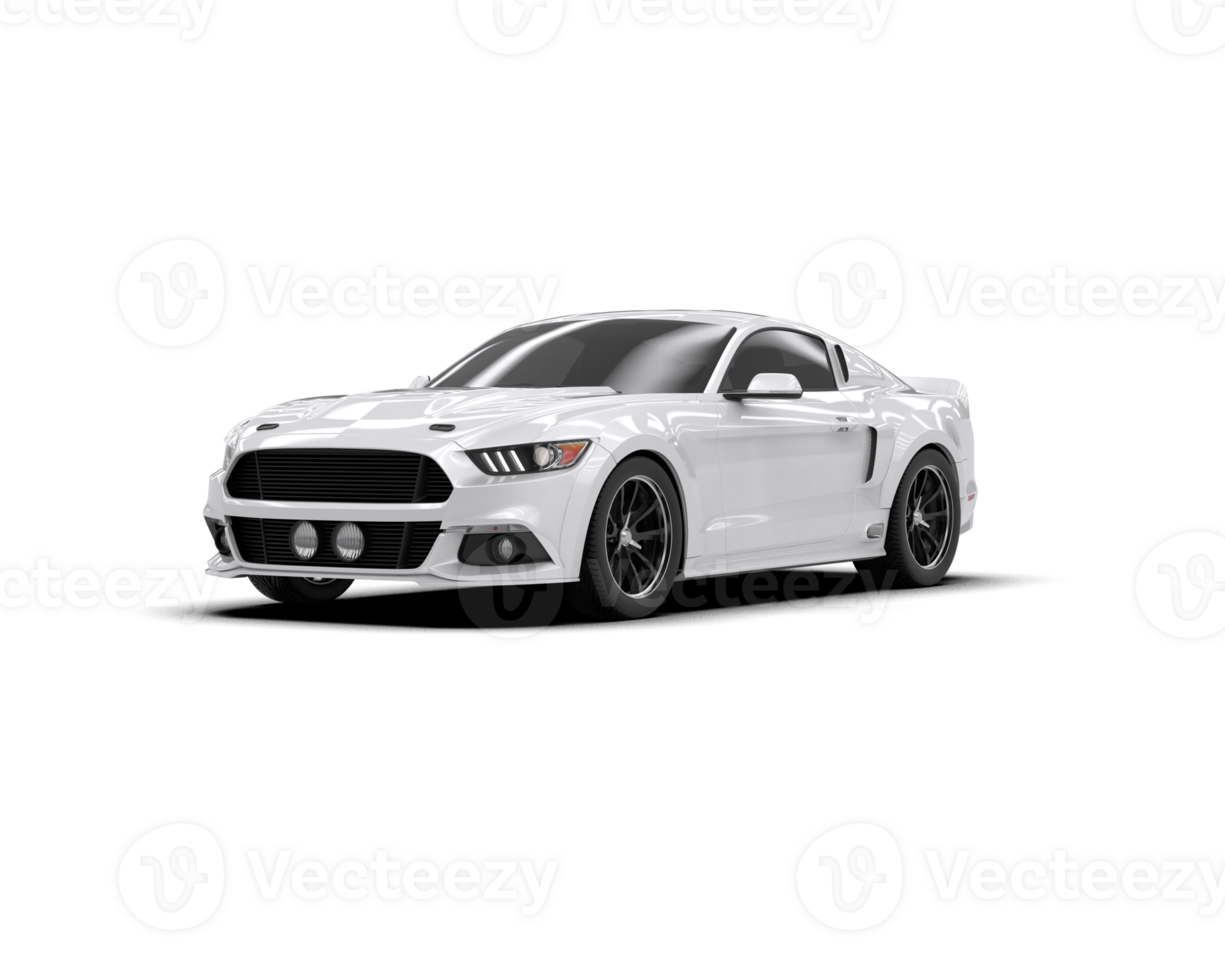 Muscle car isolated on background. 3d rendering - illustration png