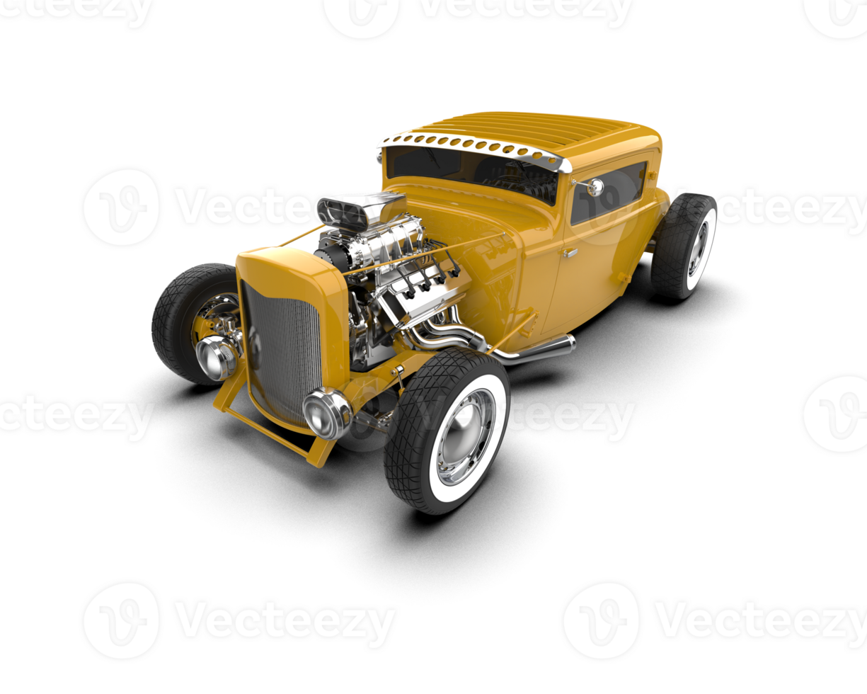 Muscle car isolated on background. 3d rendering - illustration png